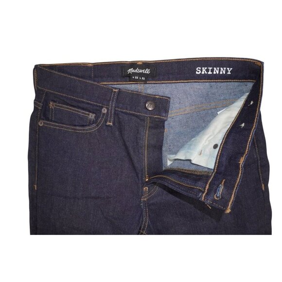 Madewell Men's Skinny Jeans 32x31 Dark Wash Denim Medium Stretch Classic Fit - Picture 14 of 15